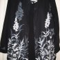 Women's Black Floral Blouse Jacket, Josephine Chaus, Sz 12, $16.99, Fabulous