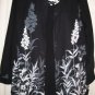 Women's Black Floral Blouse Jacket, Josephine Chaus, Sz 12, $16.99, Fabulous