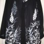 Women's Black Floral Blouse Jacket, Josephine Chaus, Sz 12, $16.99, Fabulous