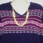 Women's Long Sleeve Purple Vee Neck Sweater, Cherokee, Sz XL, $13.99, Awesome