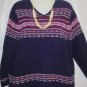 Women's Long Sleeve Purple Vee Neck Sweater, Cherokee, Sz XL, $13.99, Awesome