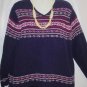 Women's Long Sleeve Purple Vee Neck Sweater, Cherokee, Sz XL, $13.99, Awesome