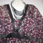 Women's Burgundy Print Blouse Top, Elementz, Sz XL, $13.99, Gorgeous
