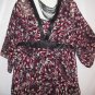 Women's Burgundy Print Blouse Top, Elementz, Sz XL, $13.99, Gorgeous