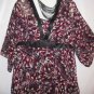 Women's Burgundy Print Blouse Top, Elementz, Sz XL, $13.99, Gorgeous