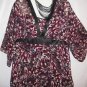 Women's Burgundy Print Blouse Top, Elementz, Sz XL, $13.99, Gorgeous