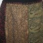 Women's Burgundy Beige A-Line Wrap Skirt, White Stag, Sz L(12-14), $18.99, New!