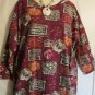 Women's Plus Size 3/4 Sleeve Burgundy Print Knit Top, Sz 20W, $12.99, Nice