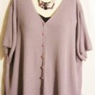 Women's Plus Size Short Sleeve Lavender Sweater, Fashion Bug, Sz 26W/28W, $13.99