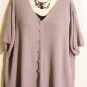 Women's Plus Size Short Sleeve Lavender Sweater, Fashion Bug, Sz 26W/28W, $13.99