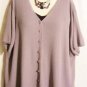 Women's Plus Size Short Sleeve Lavender Sweater, Fashion Bug, Sz 26W/28W, $13.99