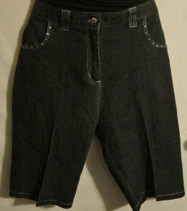 Women's Plus Size Denim Capri Pants, Gold Flava, Sz 26,  $18.99, Comfy