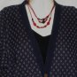Women's Long Sleeve Blue White Red Cotton Sweater, Isle of Cotton, Sz L, $12.99