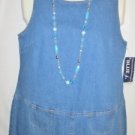 Women's Long  Sleeveless  Blue Denim Dress, Sz  L, Blue J., $15.99, Cute