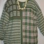 Women's Plus Size Green Print Crew Neck Sweater, T R Bentley, Sz 2X, $12.99