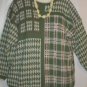 Women's Plus Size Green Print Crew Neck Sweater, T R Bentley, Sz 2X, $12.99