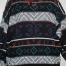 Women's Crew Neck Print Sweater, Windridge, Sz L, $12.99, Warm and Pretty