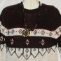 Women's Crew Neck Print Sweater, Youngbloods, Sz L, $12.99, Warm and Pretty