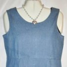 Women's Long Petite Sleeveless  Blue Denim Dress, Sz 10P, $14.99, Cute