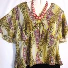 Women's Plus Size Print Caftan Style Top, Free Style, Sz 3X, $13.99, Unique