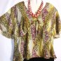 Women's Plus Size Print Caftan Style Top, Free Style, Sz 3X, $13.99, Unique
