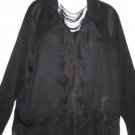 Women's Long Sleeve Black Blouse Top, Sz 3X, Dress-U-II, $14.99, Stylish!