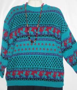 Women's Plus Size Crew Neck Print Sweater, Cynthia J, Sz 2X,  $12.99, Pretty