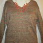 Women's Plus Size Long Sleeve Vee Neck Sweater, Faded Glory, Sz 18W/20W, $13.99