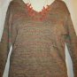 Women's Plus Size Long Sleeve Vee Neck Sweater, Faded Glory, Sz 18W/20W, $13.99