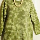 Women's Green Print Long Sleeve Sweater, Sz L, Bleyle, $14.99, Cute, New!