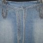 Women's Short Blue Denim Skirt w/Belt, Sz 12, Carole Little, $16.99, Awesome