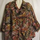 Women's Plus Size 3/4 Sleeve Top w/Attached Shell, Sz  3X, $14.99, Great Buy