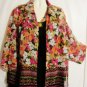 Womens Plus Size 3/4 Sleeve Print Blouse, Top, Notations Woman, Sz 2X, $13.99