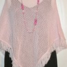 Women's Pink Knit Poncho Top,One Size, A.L.C. Sweaters, $ 14.99, Stylish