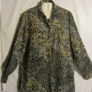 Women's Long Sleeve Print Blouse Top,  Sz 14,  Leslie Fay, $14.99, Awesome Print