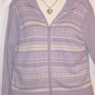 Women's Long Sleeve Lavender Print Sweater, Jones Wear, Sz XL, $14.99, Cute