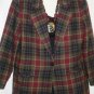 Women's Burgundy Checked Print Wool Jacket, Sag Harbor, Sz 14, $16.99, Quality