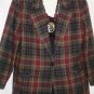 Women's Burgundy Checked Print Wool Jacket, Sag Harbor, Sz 14, $16.99, Quality