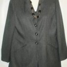 Women's Long Black Gray Checked Jacket, Morgan Miller, Sz 14,  $16.99,  Awesome