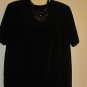 Women's Short Sleeve Black Top, Sz 1X, Liz Baker, $11.99, Great for Suits