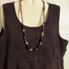Women's Purple Faux Suede Jumper Dress, Sz L, Mary McFadden, $16.99, Quality!
