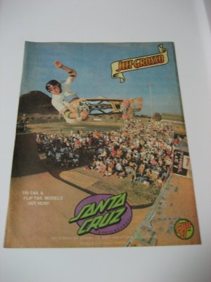Original Santa Cruz SkateBoard Advertisement Rare Vintage Jeff Grosso
