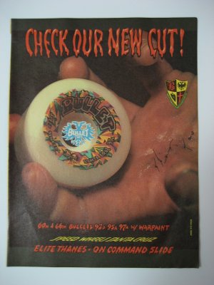 Original Santa Cruz SkateBoard Advertisement Rare Vintage Speed Wheels
