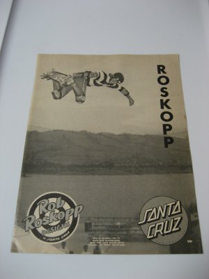 Original Santa Cruz SkateBoard Advertisement Rare Vintage Rob Roskopp