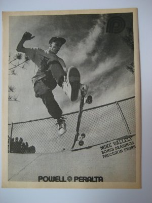 Original Powell Peralta SkateBoard Advertisement Rare Vintage Mike Valley