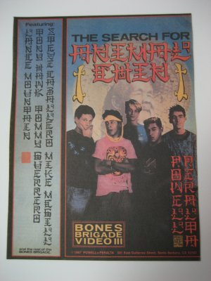 Original Bone Brigade SkateBoard Advertisement Rare Vintage Animal Chin