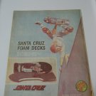 Original Santa Cruz SkateBoard Advertisement Rare Vintage SLASHER
