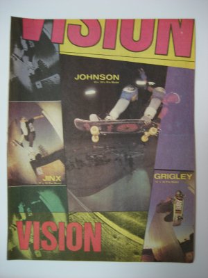Original Vision SkateBoard Advertisement Rare Vintage