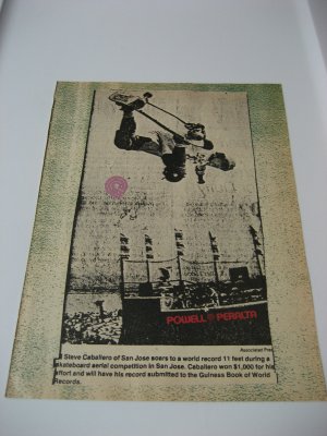 Original Powell Peralta Advertisement Rare Vintage Steve Caballero