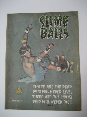 Original Santa Cruz SkateBoard Advertisement Rare Vintage Slime Balls